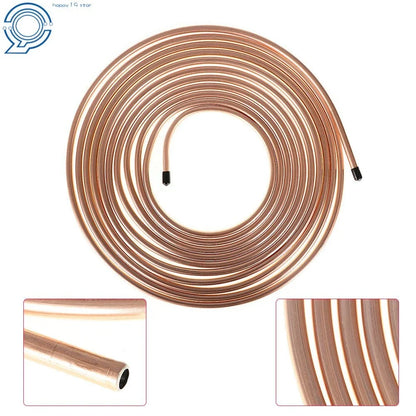 25 Ft Copper Brake Fuel and Transmission Line for Cars (Universal)