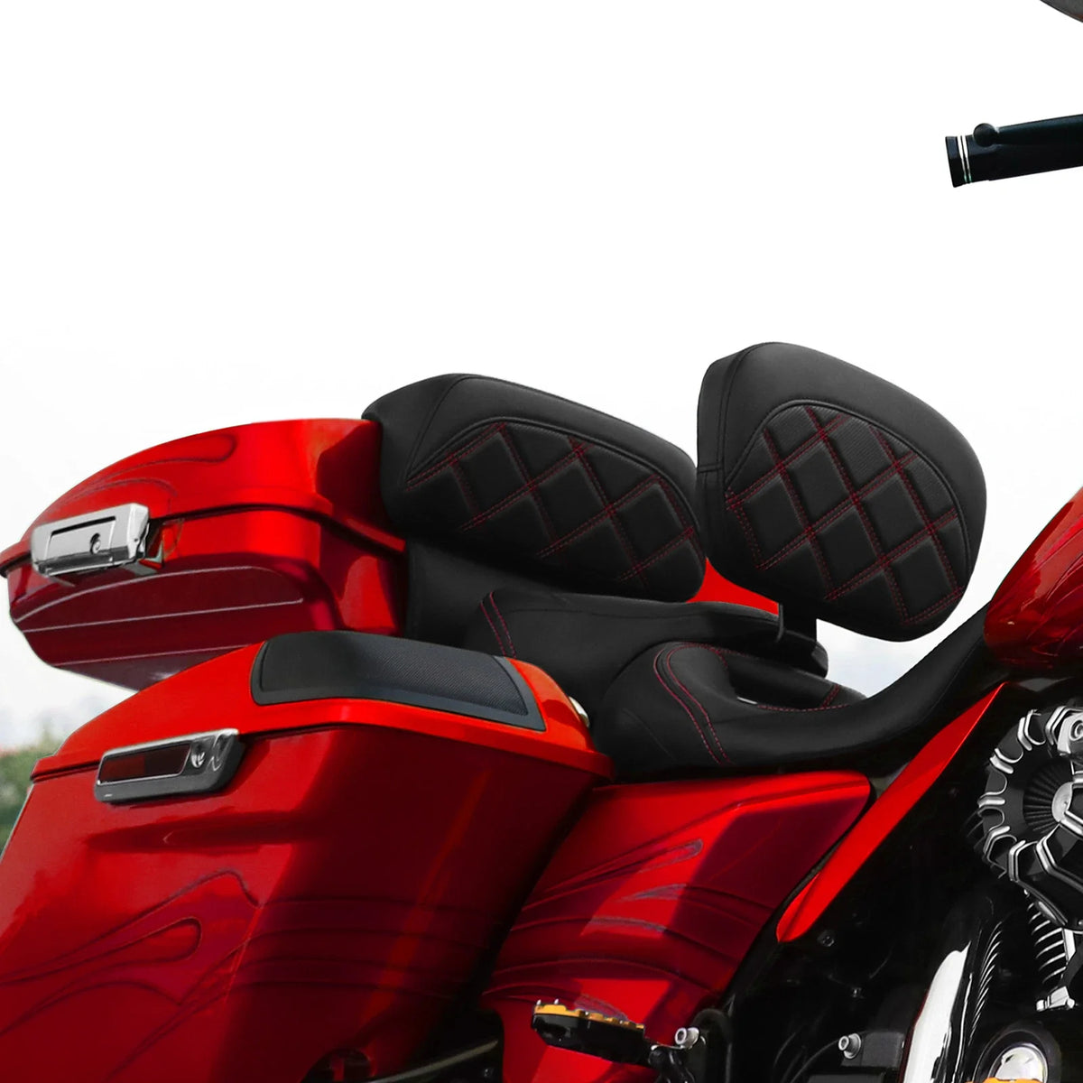 Chopped Razor Trunk Backrest Pad for Harley Electra Road Street Glide (2014–2025)