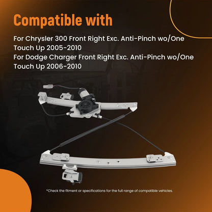 Electric Window Regulator w/Motor Front Right for Chrysler 300/Magnum (2005–2010)