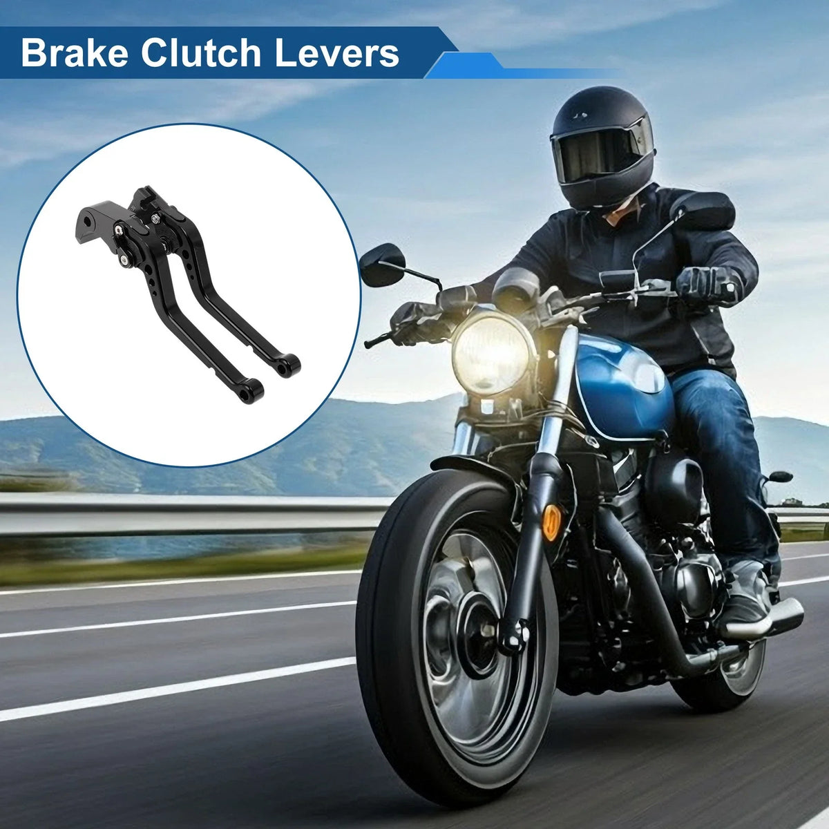 Adjustable Brake Clutch Levers Set of 2 for Suzuki GSXR1000 (2005–2006) Black
