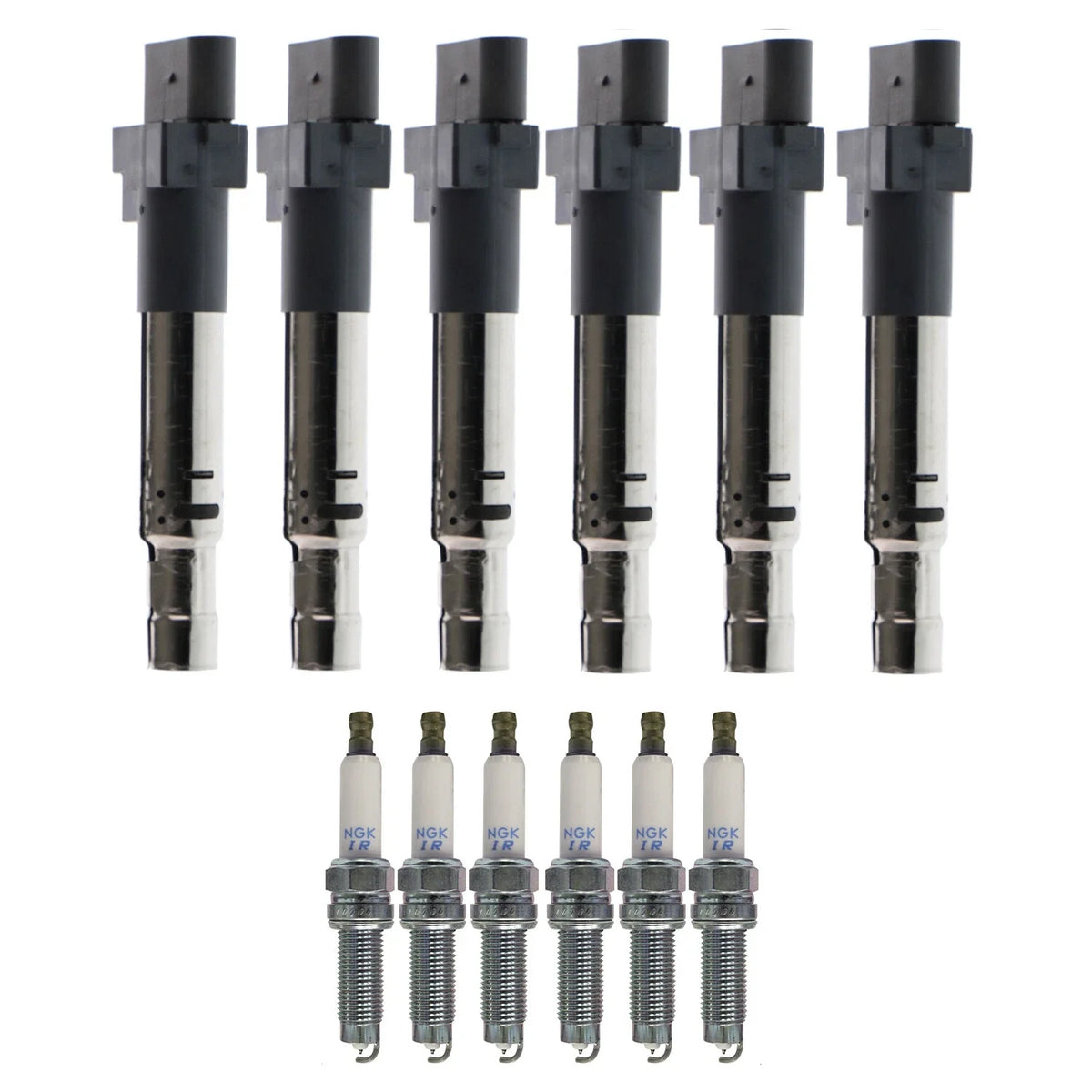 Set of 6 Ignition Coils & NGK Laser Iridium Spark Plugs for A3 Quattro Eos (2006–2013)