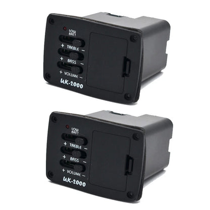 2X Belcat Spiral Piezo Cable Pickup EQ & Preamp Kit for Ukulele (UK-2000)