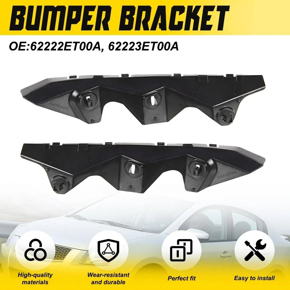 Set of 2 Bumper Support Brackets for Nissan Sentra (2007–2012)