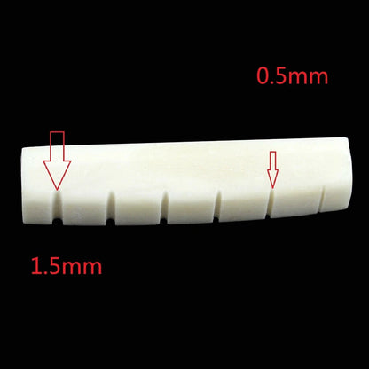 Slotted Bone Nut Block for Acoustic Guitar (Wholesale)