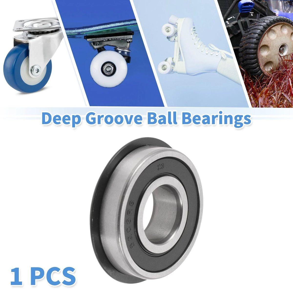 6203NR2RS Deep Groove Ball Bearing for Scooter Skateboard Wheel (1 Pc)