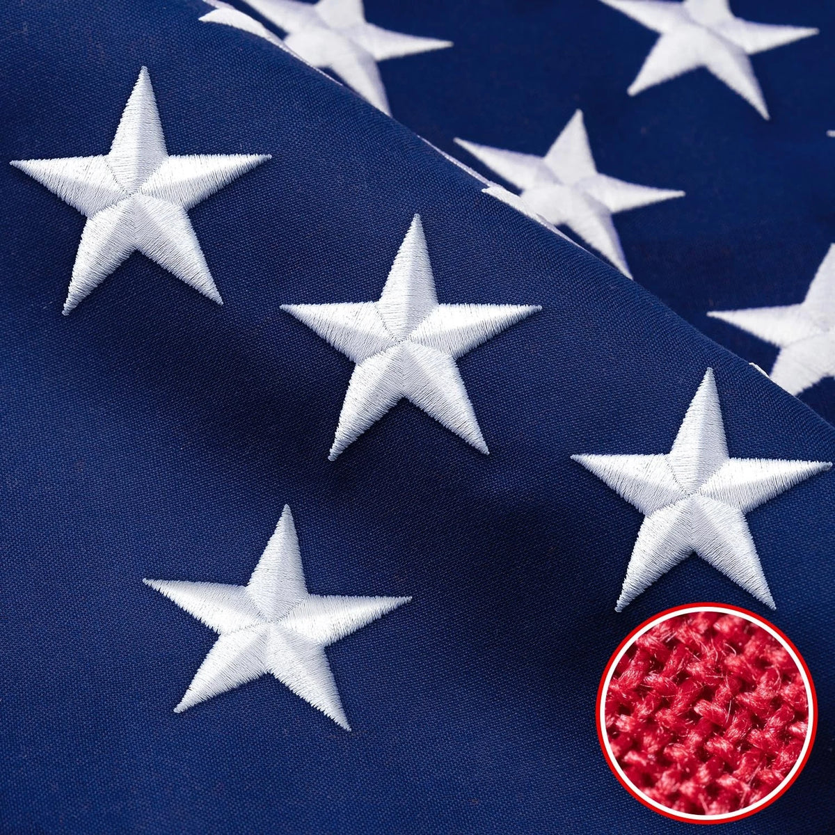 6x10 Heavy Duty Spun Polyester American Flag Outdoor Durable Embroidered