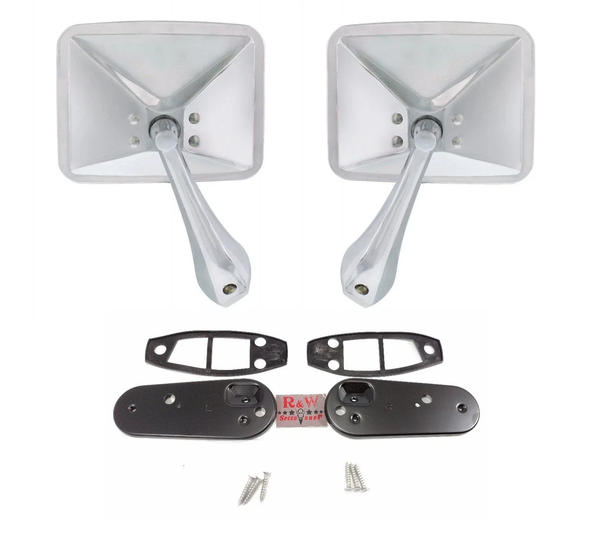 Outside Rearview Door Mirrors Chrome Pair for 1970–1972 Chevy Truck