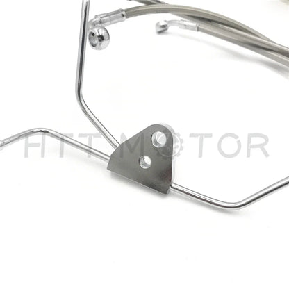 Stainless Brake Line Kit for Harley Touring (2008–2013) +10" Chrome