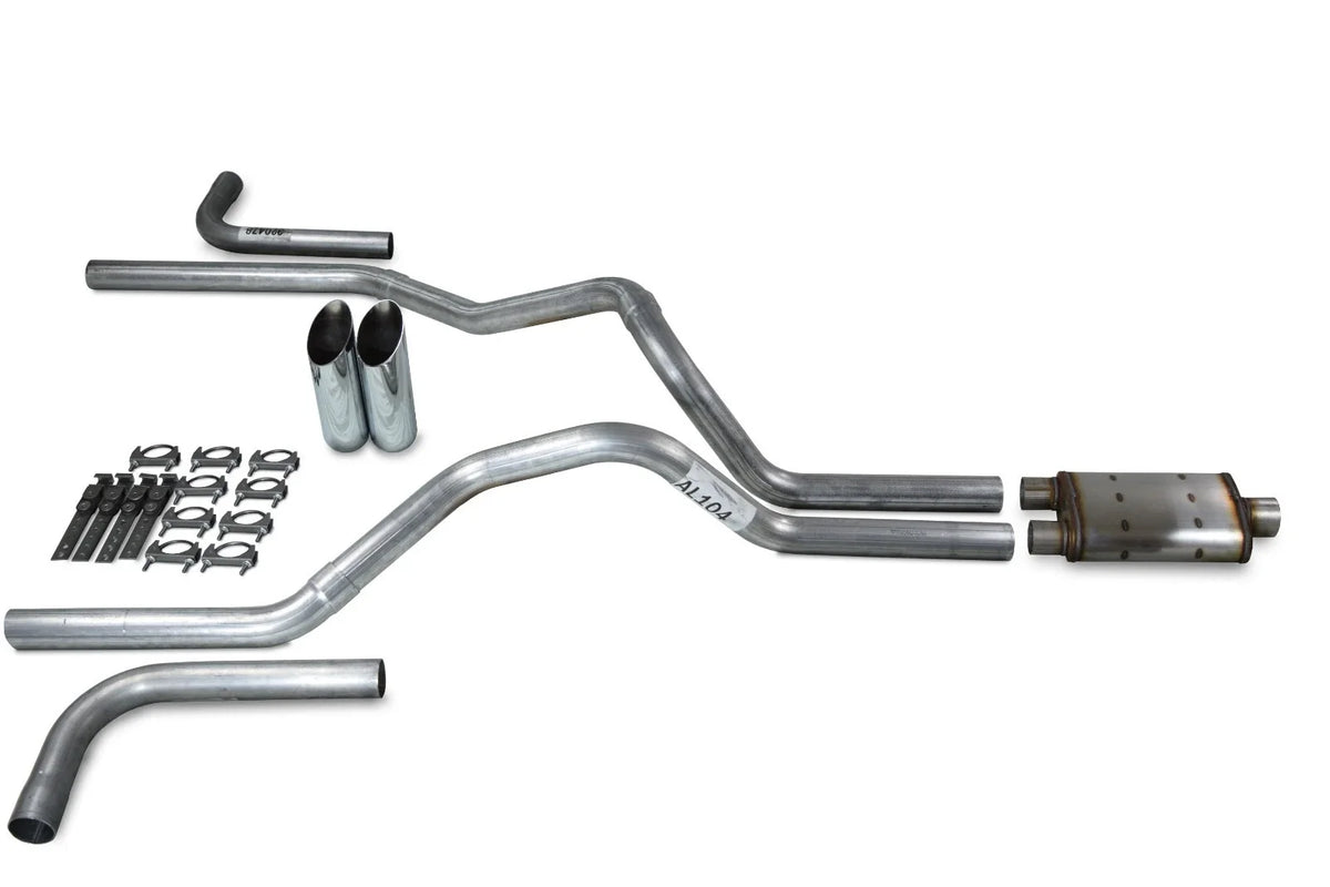 Dual Exhaust Kit for Chevy GMC 1500 (1996–1999) - 2.5" Magnaflow XL Slash Tips