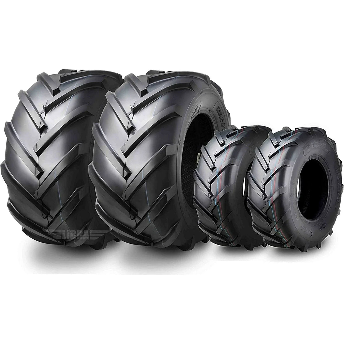 Set of 4 Wanda Turf Tires 13x5-6 & 23x8.50-12 for Lawn Mower Tractor