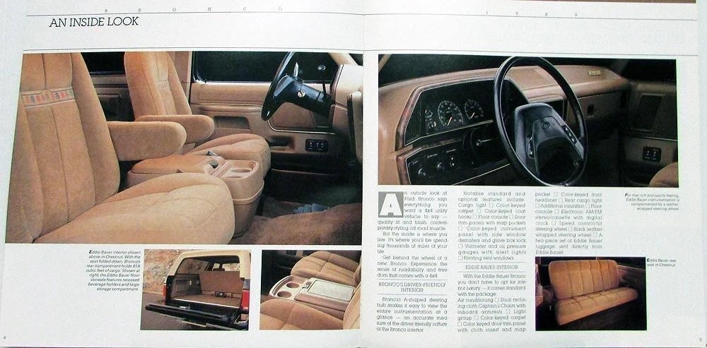 Sales Brochure for Ford Bronco Eddie Bauer XLT (1989)