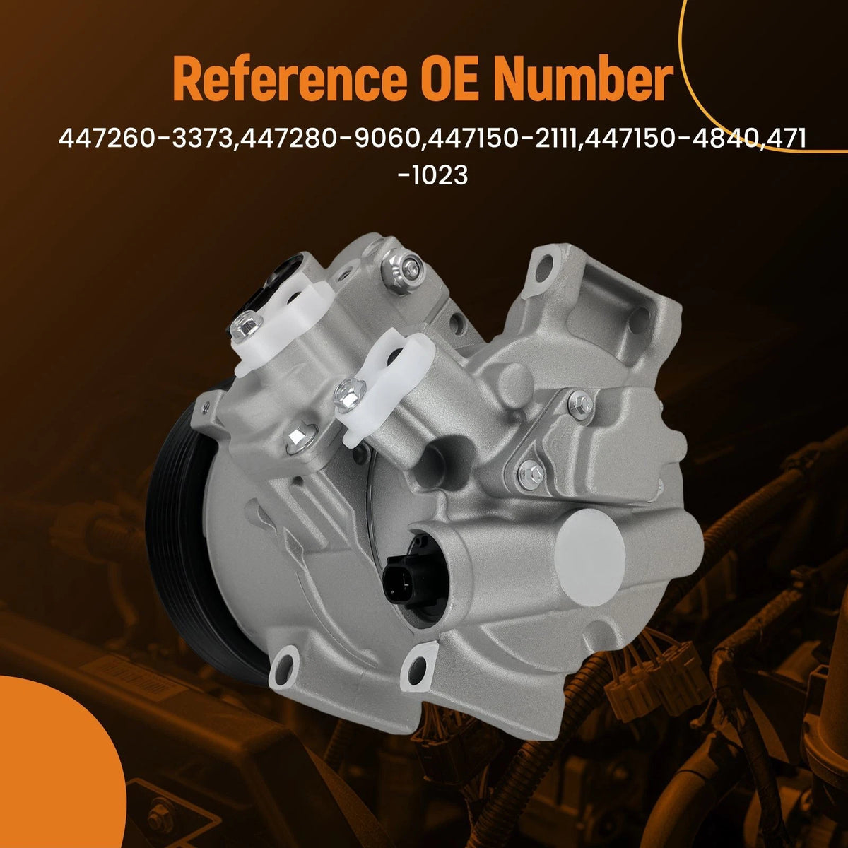 A/C Compressor for Toyota Corolla (2011–2014) ZDCHM7, 471-1023, 178322, 88310-02710