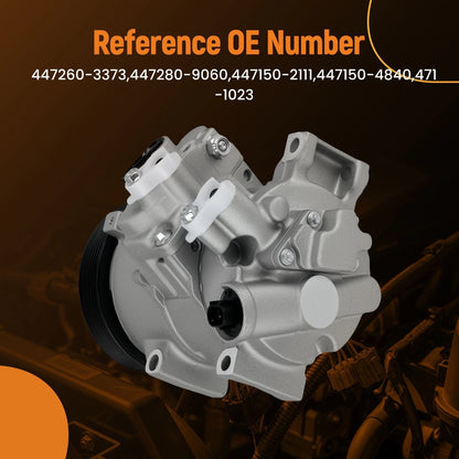 A/C Compressor for Toyota Corolla (2011–2014) ZDCHM7, 471-1023, 178322, 88310-02710