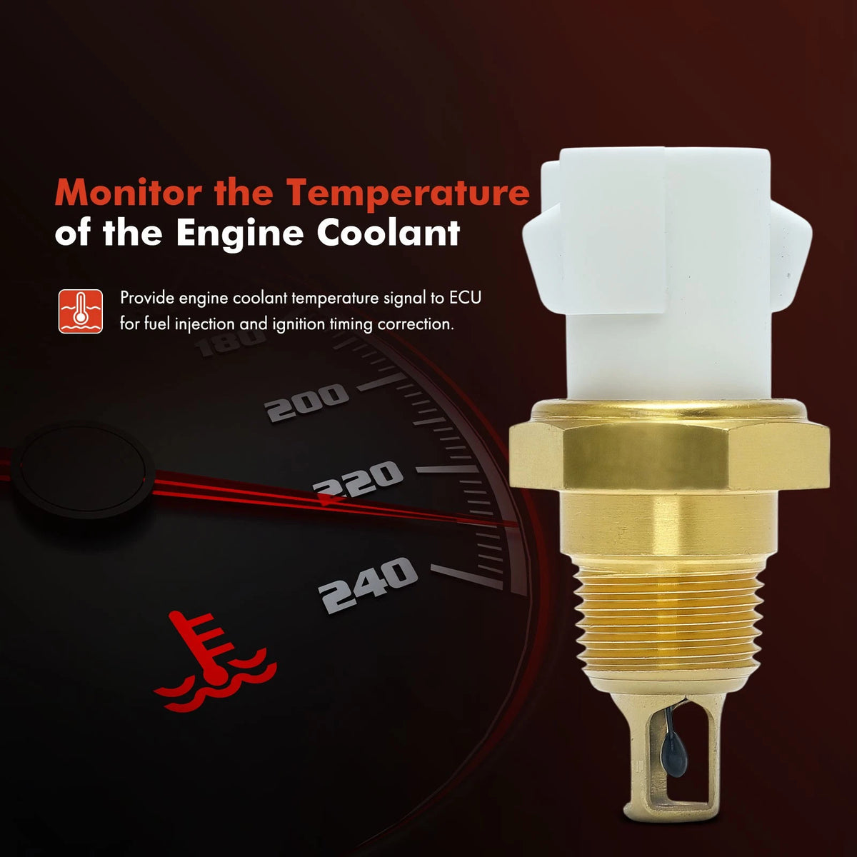 Engine Intake Manifold Temperature Sensor for Ford F-150 F-250 F-350 (38541587, D4AF12A697A, E0AE12A697A, E0AE12A697AA, E0AZ12A697A, 5S1036)
