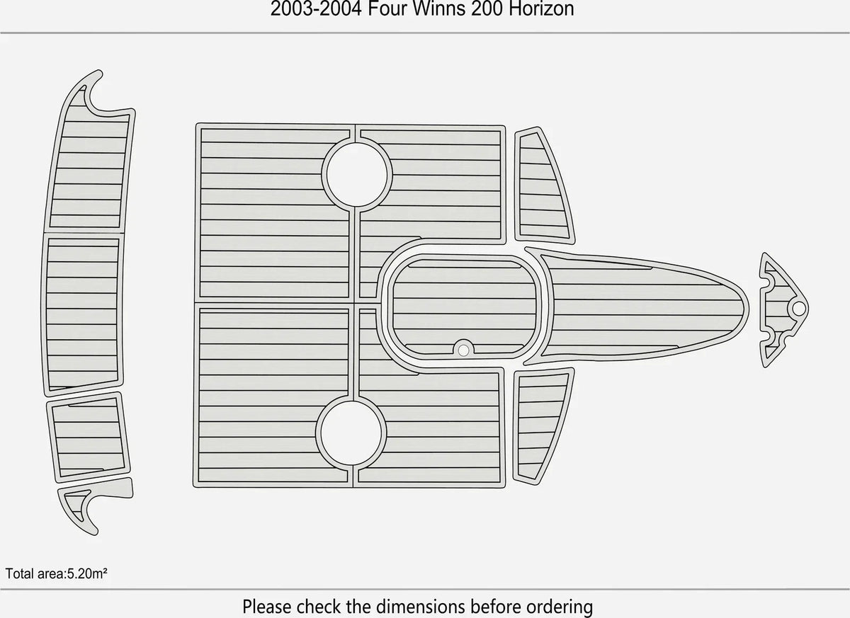 EVA Foam Pads for Four Winns 200 Horizon (2003)