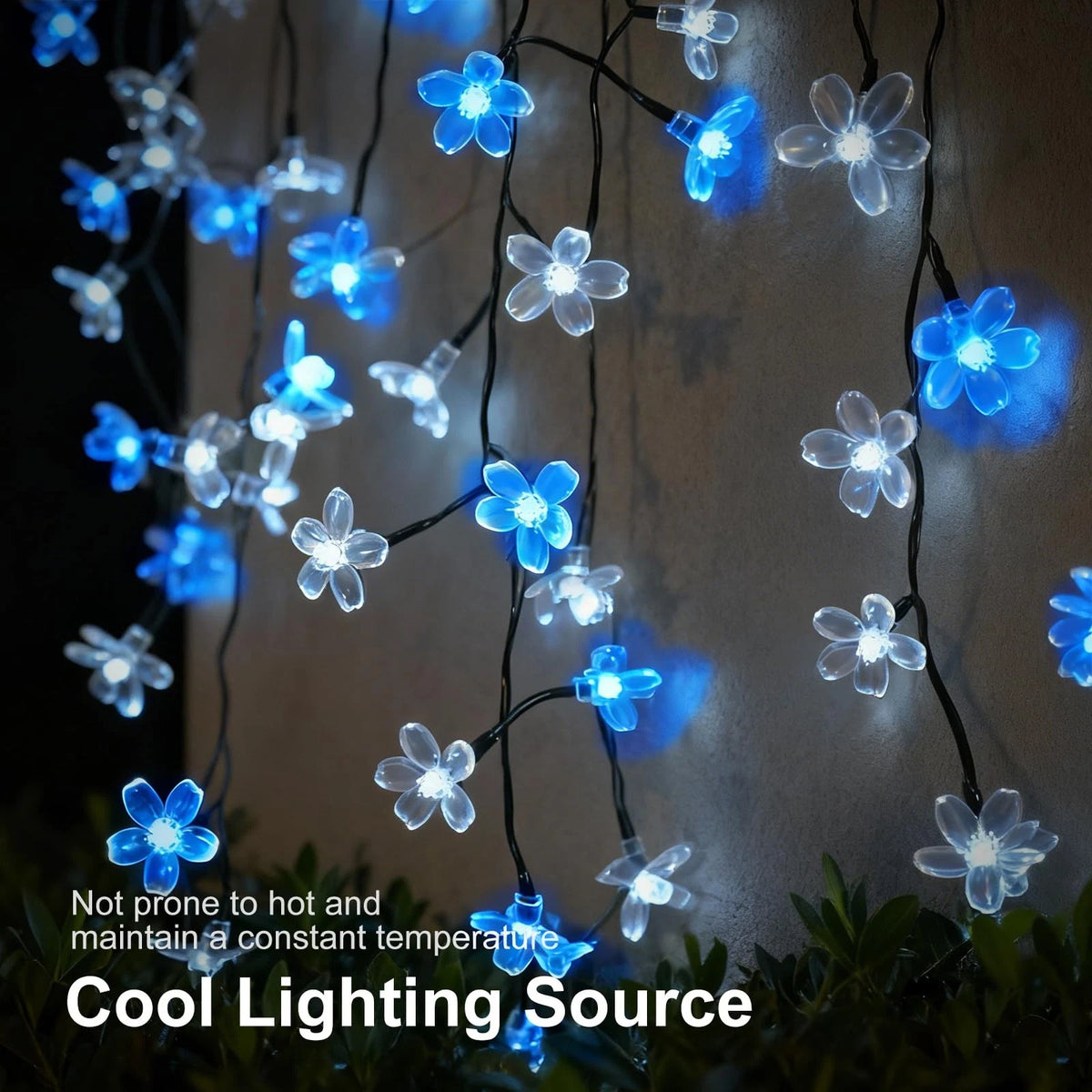 2X 52FT 120 LED Solar String Lights Outdoor Waterproof Fairy