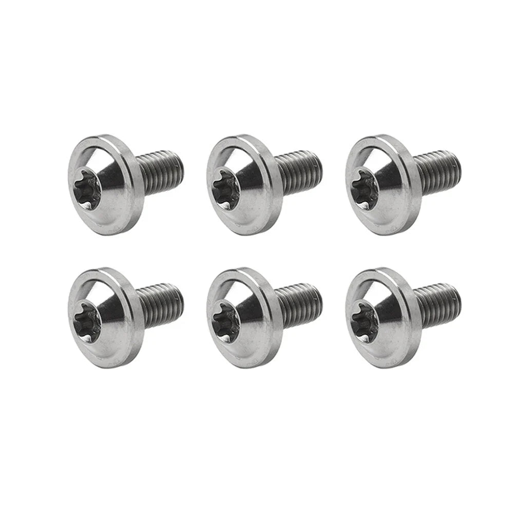 Set of 6 Alloy M6x10mm Torx Head Screws for Bike Motorcycle