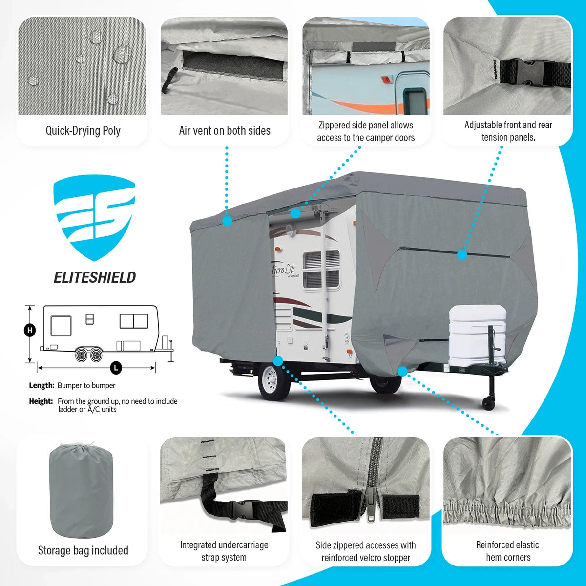 Keystone Bullet 34BIPR Travel Trailer RV Storage Cover (2018–2023)