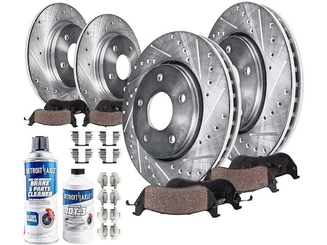 Front and Rear Brake Pad and Rotor Kit for Mazda 3 Sport (2014–2016, 2018) YF823TV