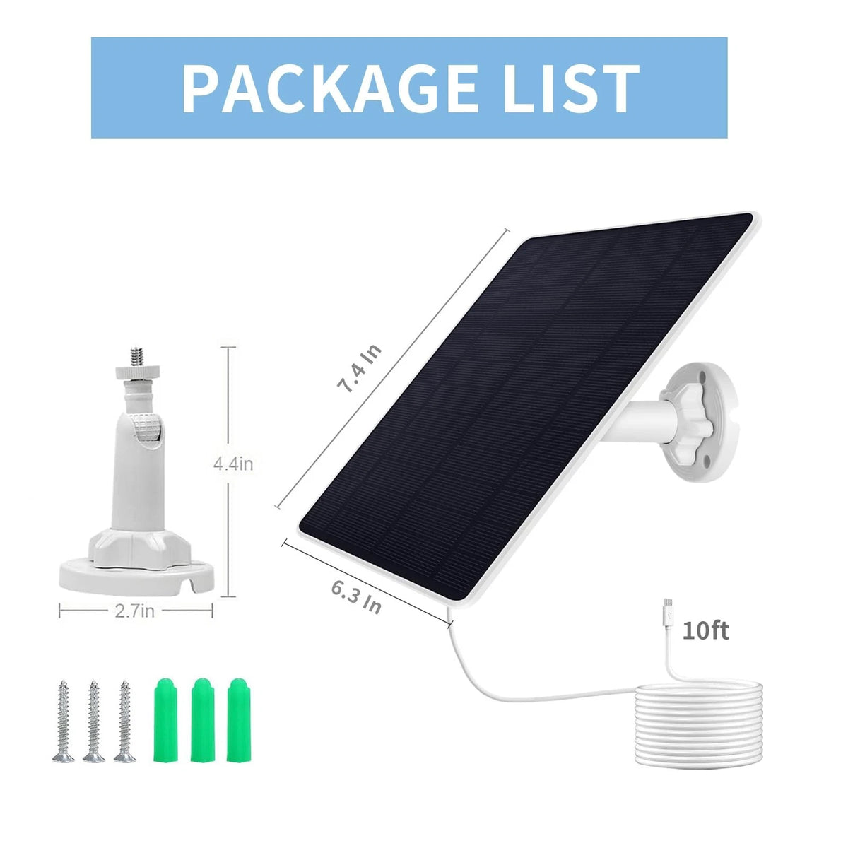 Solar Panel Charger for Arlo Essential 2K Outdoor (2nd Gen)/Essential XL 1 Pack