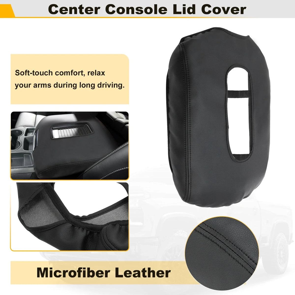 Center Console Lid Armrest Cover for Chevy Silverado, GMC Sierra (2019–2024)