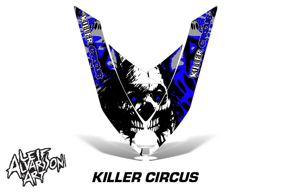 Sled Hood Graphics Kit Decal for Ski Doo Rev XP (2008–2012) SKIDOO-REVXP-08-12-HOOD-CIRCUS-U
