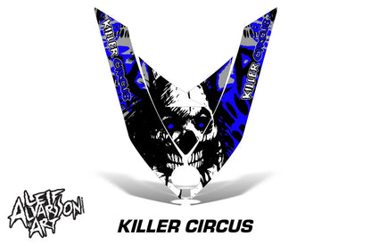 Sled Hood Graphics Kit Decal for Ski Doo Rev XP (2008–2012) SKIDOO-REVXP-08-12-HOOD-CIRCUS-U