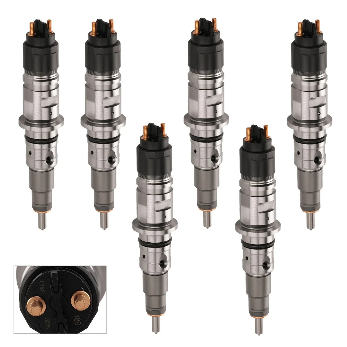 Set of 6 Fuel Injectors for Dodge RAM 3500 4500 5500 (2011–2012)