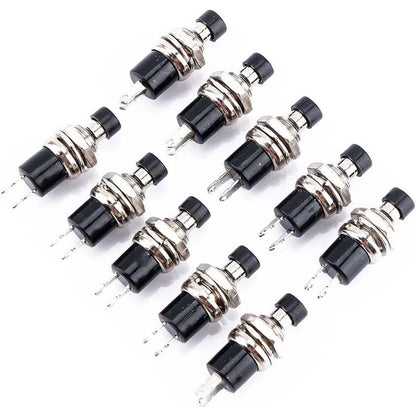 20PCS Mini Lockless Momentary Push Button Switch - Red Black