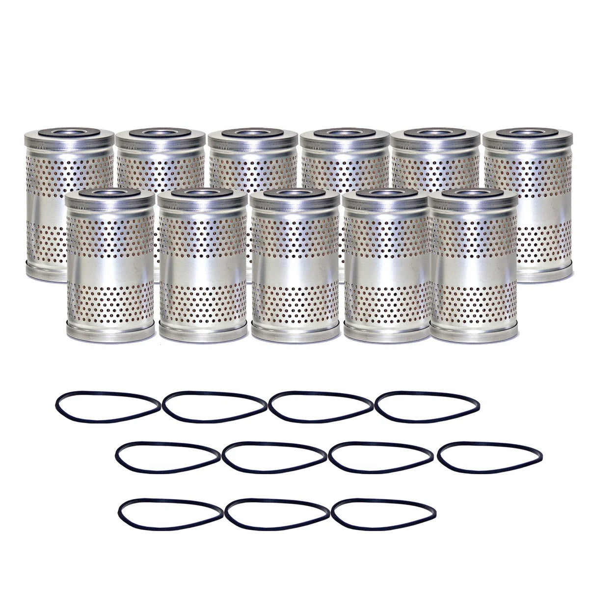 Set of 11 Engine Oil Filters for Chevrolet GMC Studebaker (Iso StdAsp)