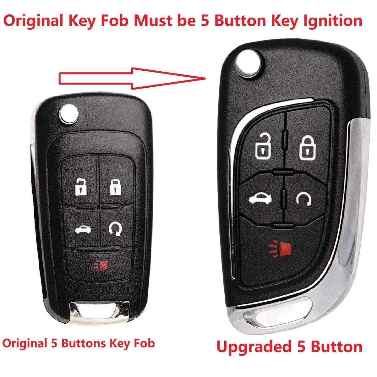 Key Fob Replacement for Chevy Cruze Equinox (2010–2019)