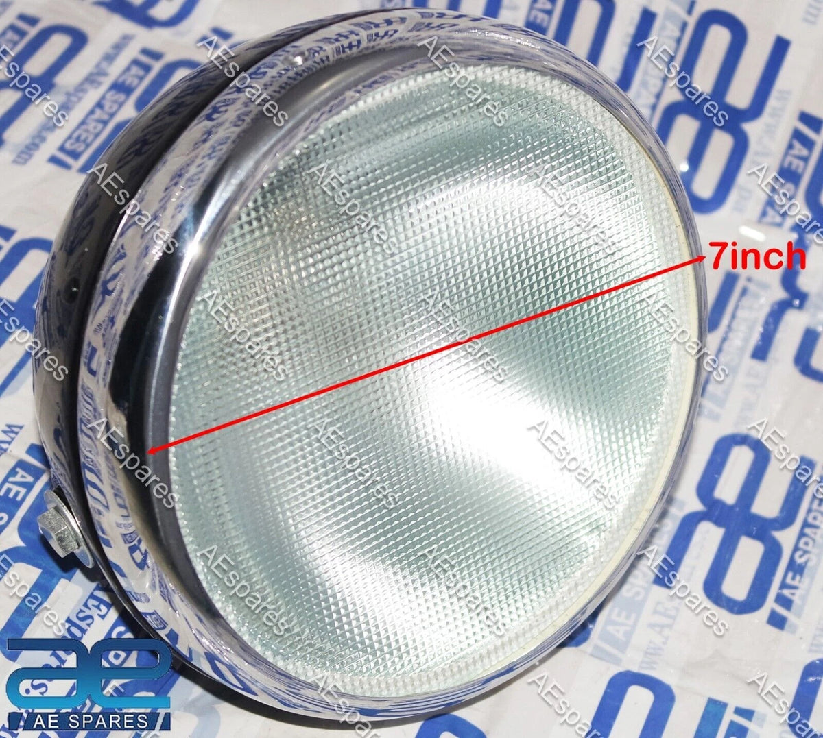 7" Black Headlight for Norton Triumph BSA Vincent AJS