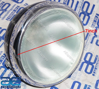 7" Black Headlight for Norton Triumph BSA Vincent AJS