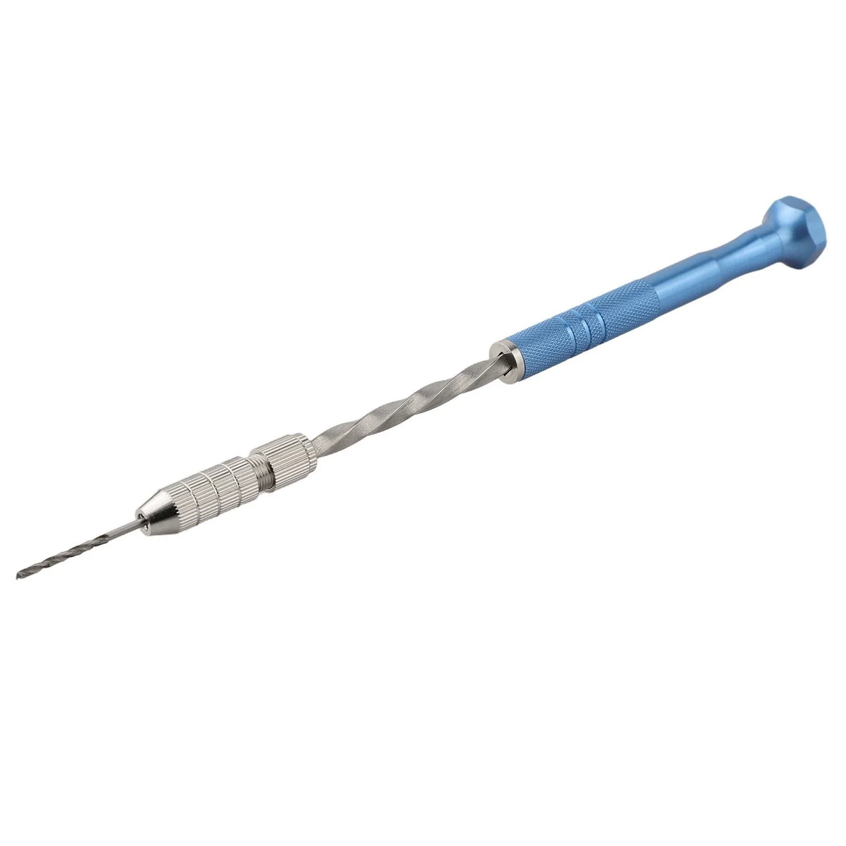 Lightweight Extended Length Hand Drill in Blue Finish
