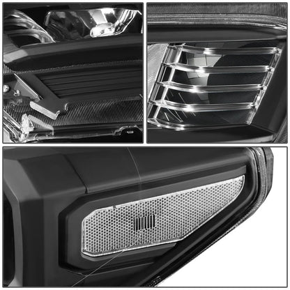 Projector Headlights for Toyota Tacoma (2016–2020) - Black Housing, Clear Corner