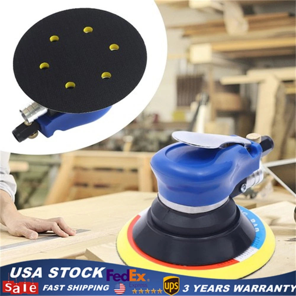 6-Inch Random Orbital Sander - 10,000 RPM, 90 PSI, 3 lbs