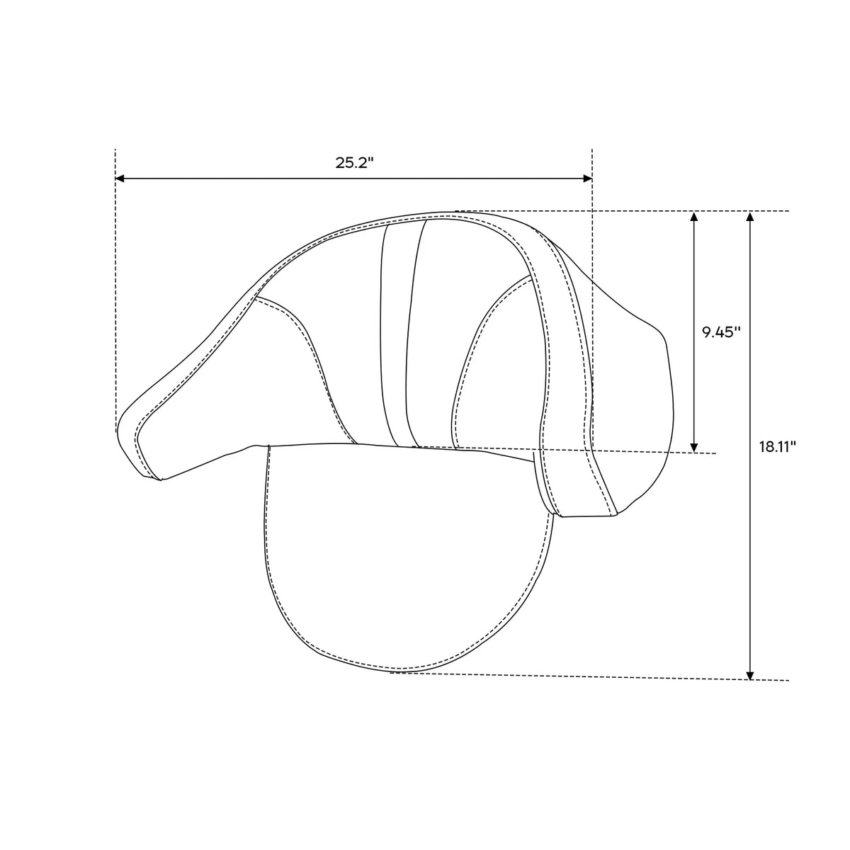 Chopped King Trunk Backrest for Harley Touring Road Glide (1997–2013)