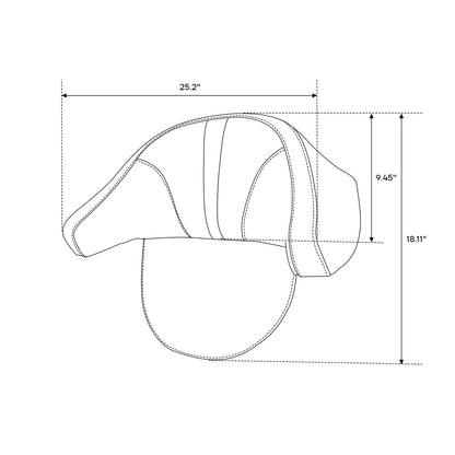Chopped King Trunk Backrest for Harley Touring Road Glide (1997–2013)