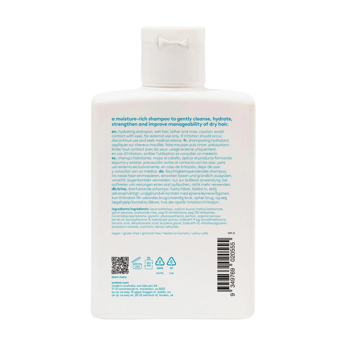 Hydrating Shampoo for Dry Hair (10.1 Fl Oz) - EVO The Therapist