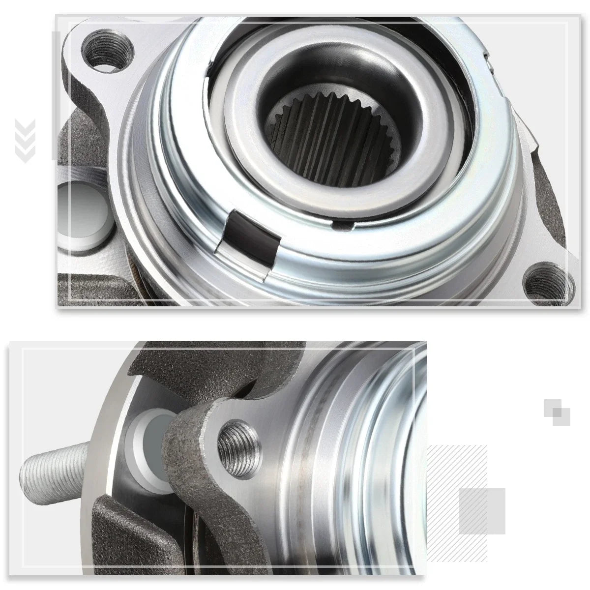 Set of 2 Wheel Hub Bearing Assemblies for Nissan Murano Quest (2003–2009)