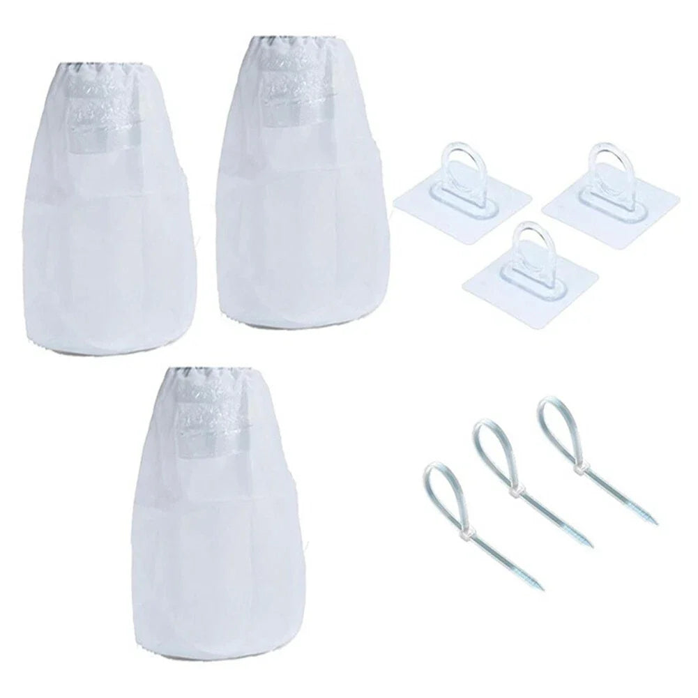 3X Dryer Vent Lint Catcher Bags for Universal Fit (No Drilling Required)