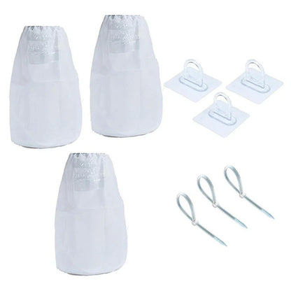 3X Dryer Vent Lint Catcher Bags for Universal Fit (No Drilling Required)