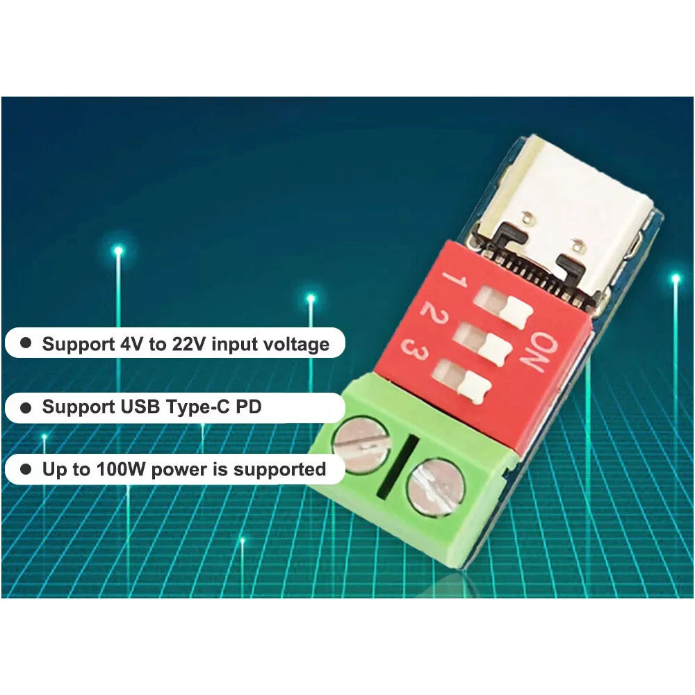 10x USB-C PD Trigger Board Module Fast Charge Type-C