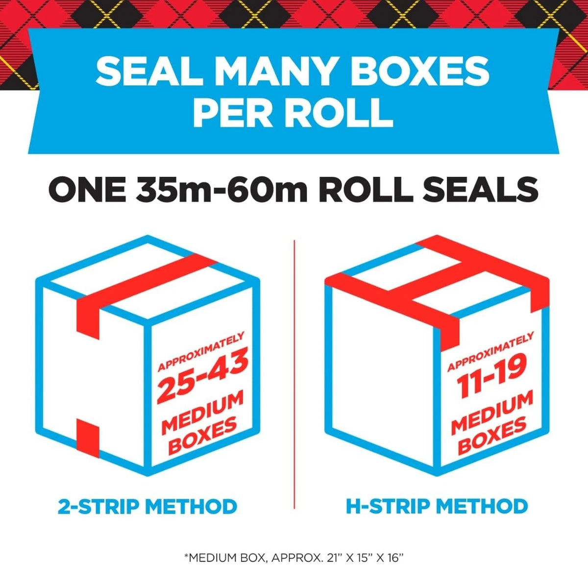 Set of 4 Heavy Duty Shipping Packing Tape Rolls, Clear, Transparent