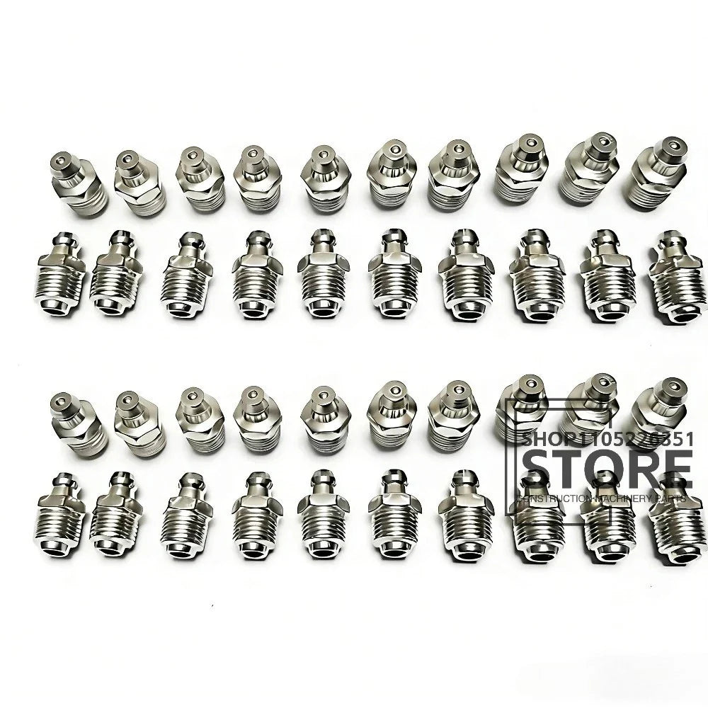 50pcs M6 Stainless Steel Grease Nipples Metric External Thread