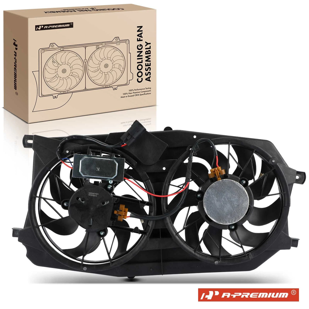 Dual Cooling Fan Assembly with Shroud for Ford Freestyle (2005–2007) 5F9Z8C607BM, FO3115158