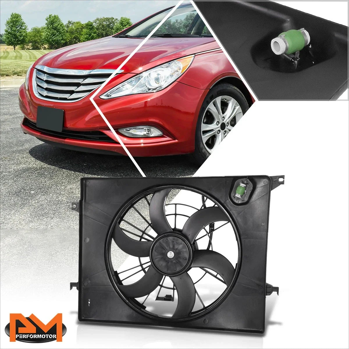 Radiator Cooling Fan Assembly for Optima/Sonata 2.4L Hybrid (2011–2013)