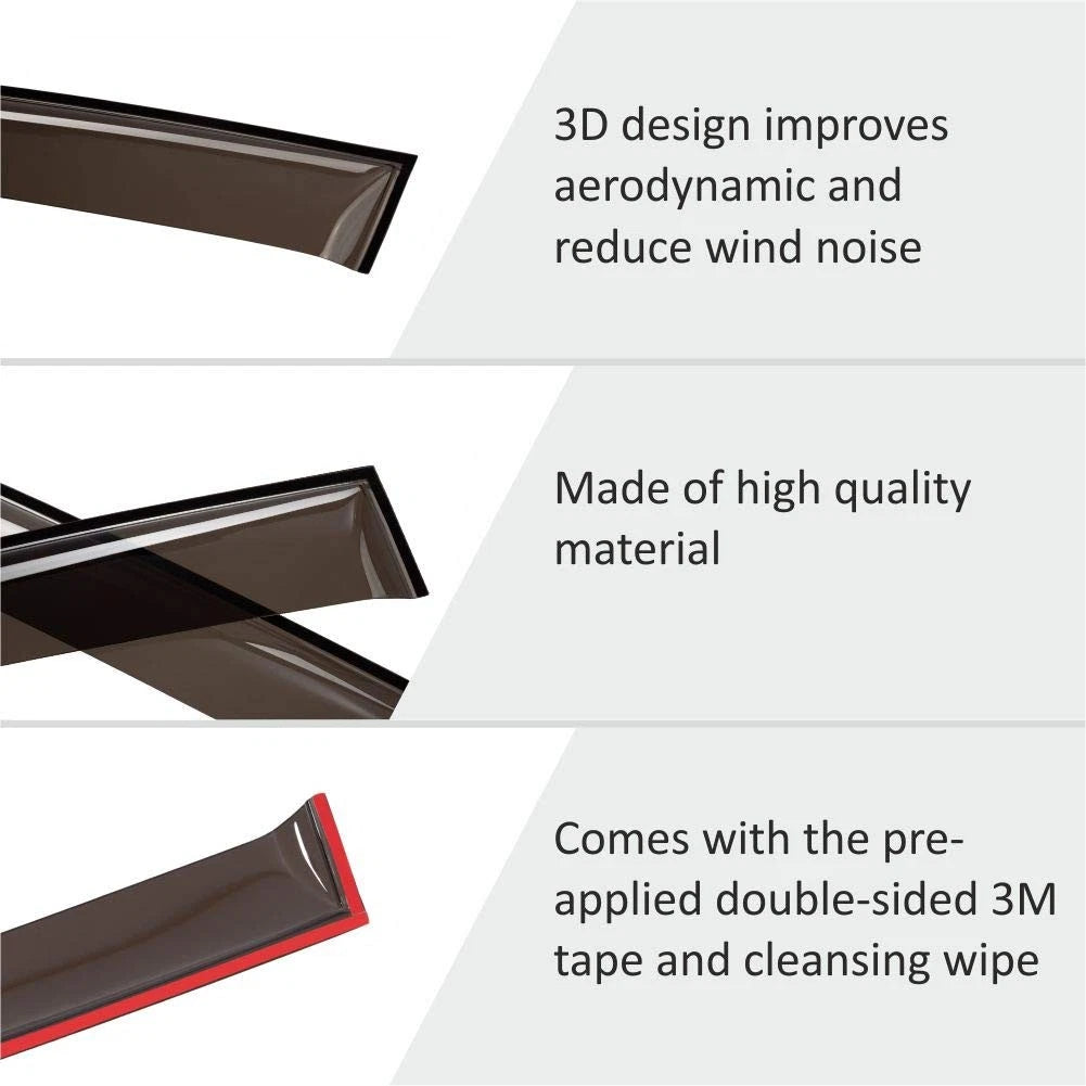 Set of 4 Rain Guards for Toyota Camry (2007–2011) Window Deflectors