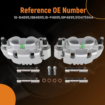 Rear Brake Caliper w/Bracket Set for Dodge Ram 1500 (2006–2008)
