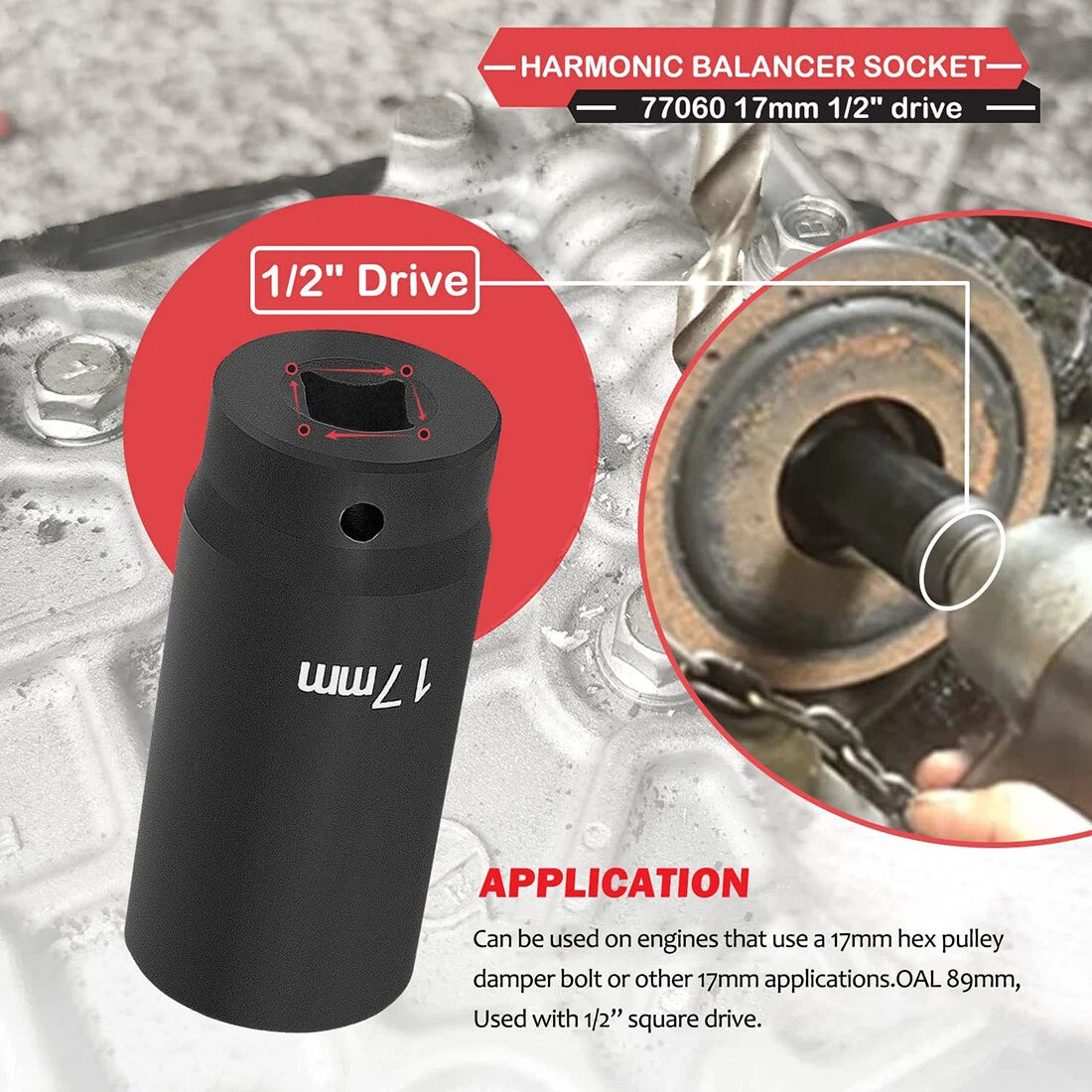77060 Harmonic Balancer Socket for Honda Engines